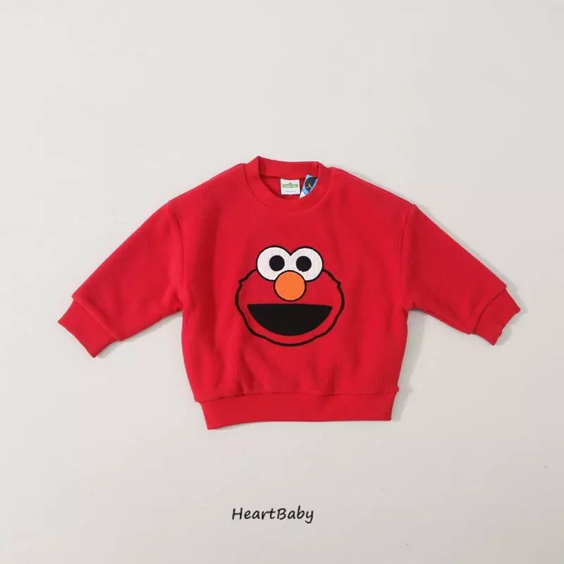 Heart Baby - Korean Children Fashion - #toddlerclothing - Sesami Fleece Sweatshirt - 2