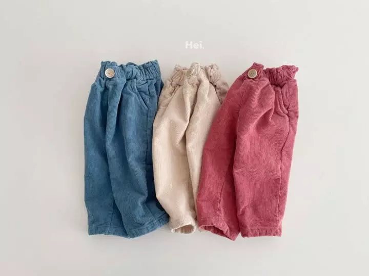 Hei - Korean Children Fashion - #designkidswear - Button Rib Pants