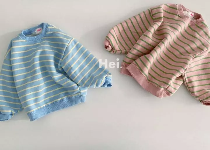 Hei - Korean Children Fashion - #prettylittlegirls - Stripes Top Bottom Set