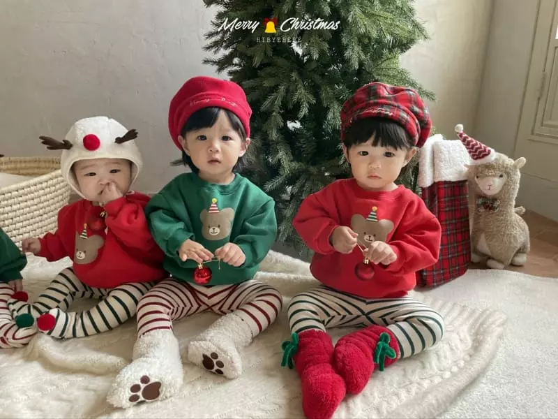 Hi Byebebe - Korean Baby Fashion - #babyboutique - Aga Bear Christmas Sweatshirt - 2