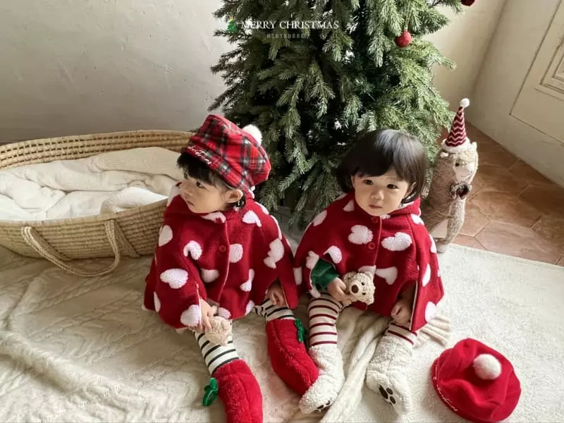 Hi Byebebe - Korean Baby Fashion - #babyboutique - Snata Heart Cape