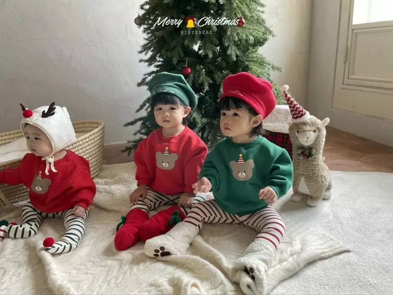 Hi Byebebe - Korean Baby Fashion - #babyboutique - Aga Bear Christmas Sweatshirt - 4