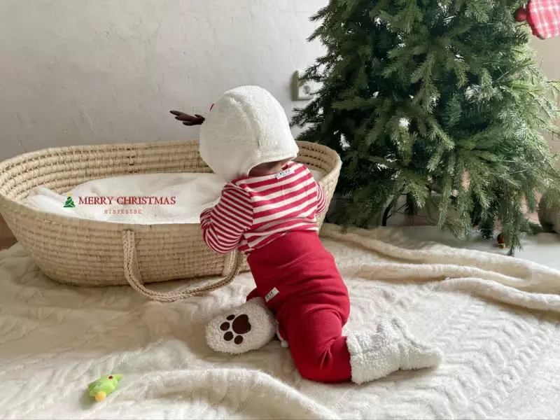 Hi Byebebe - Korean Baby Fashion - #babyclothing - Santa Stripe Easywear - 8