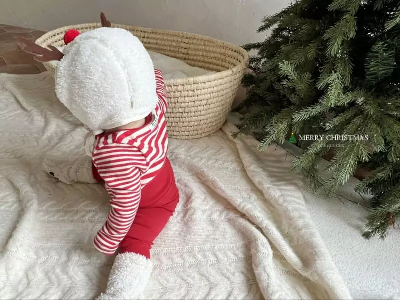 Hi Byebebe - Korean Baby Fashion - #babyfashion - Santa Stripe Easywear - 9