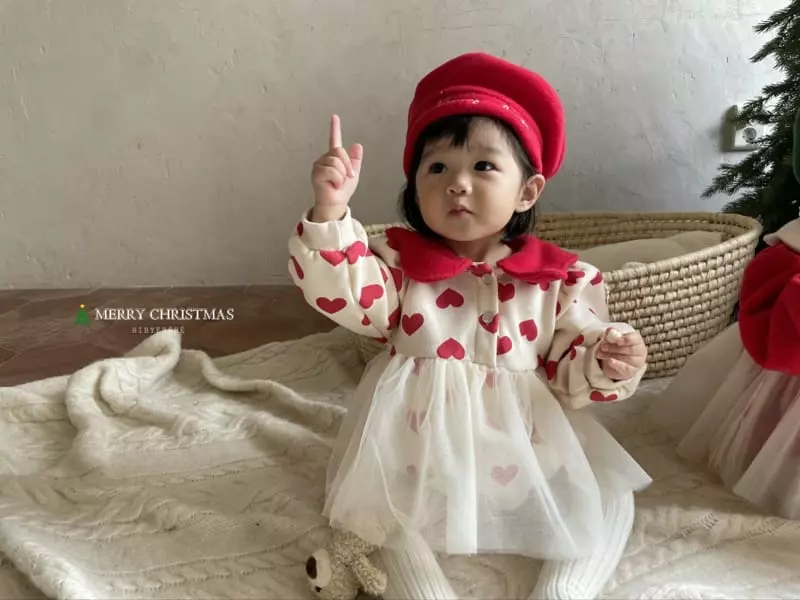 Hi Byebebe - Korean Baby Fashion - #babyfever - Merry Bodysuit Heart - 3