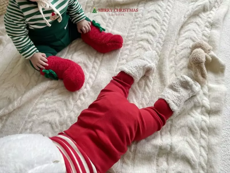 Hi Byebebe - Korean Baby Fashion - #babyfever - Santa Stripe Easywear - 10