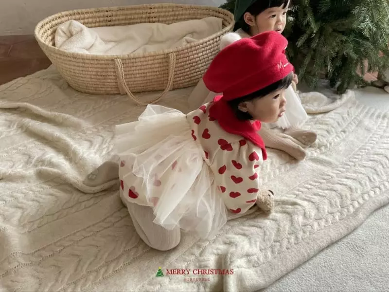 Hi Byebebe - Korean Baby Fashion - #babygirlfashion - Merry Bodysuit Red - 4