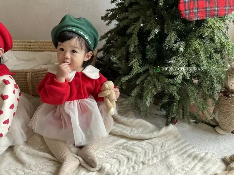 Hi Byebebe - Korean Baby Fashion - #babyoninstagram - Merry Bodysuit Red - 5