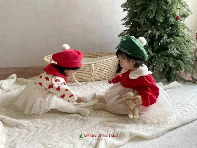 Hi Byebebe - Korean Baby Fashion - #babyootd - Chiristmas Beret Hat