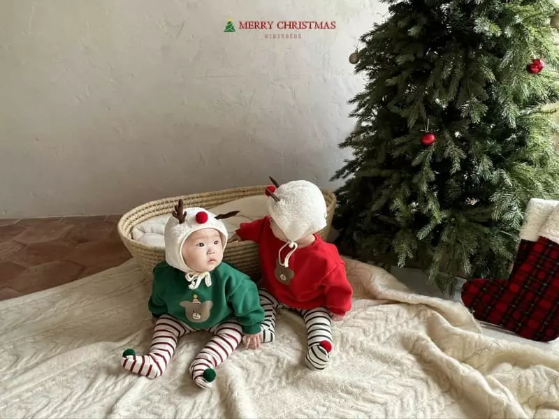 Hi Byebebe - Korean Baby Fashion - #babyootd - Aga Bear Christmas Sweatshirt - 11