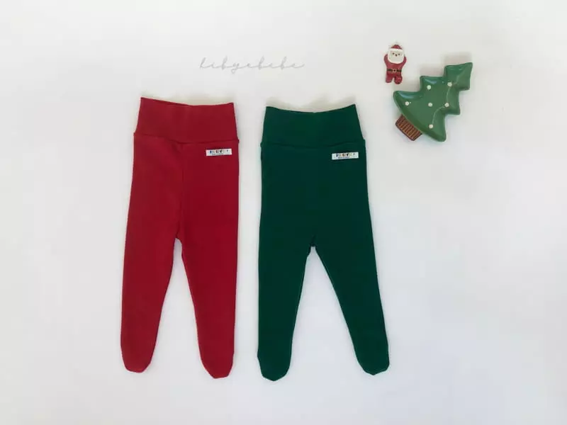 Hi Byebebe - Korean Baby Fashion - #babyootd - Christmas Foot Leggings