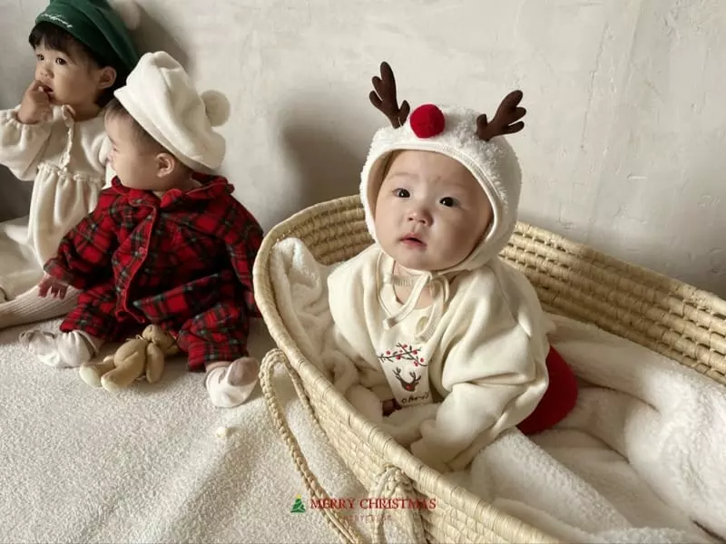 Hi Byebebe - Korean Baby Fashion - #babyoutfit - Chiristmas Rudolf Bonnet - 2