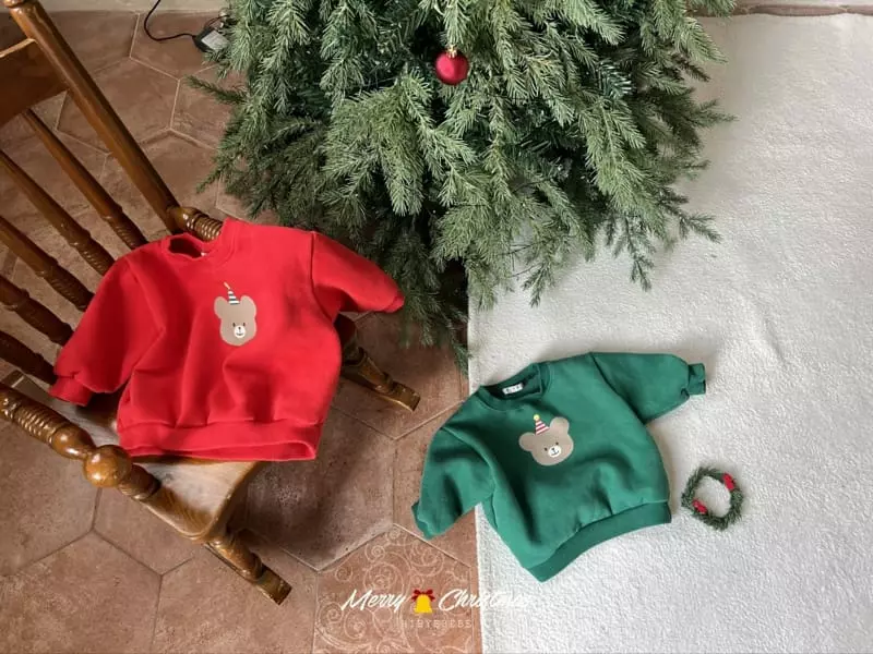 Hi Byebebe - Korean Baby Fashion - #babyoutfit - Aga Bear Christmas Sweatshirt - 12
