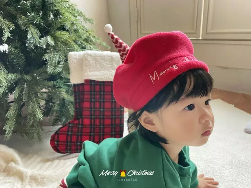 Hi Byebebe - Korean Baby Fashion - #babyoutfit - Chiristmas Beret Hat - 4