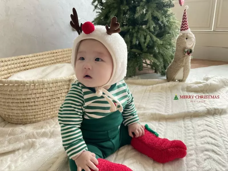 Hi Byebebe - Korean Baby Fashion - #babywear - Santa Stripe Easywear - 2