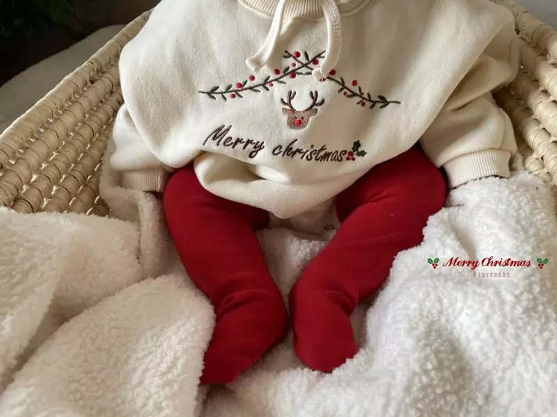 Hi Byebebe - Korean Baby Fashion - #babyoutfit - Christmas Foot Leggings - 4