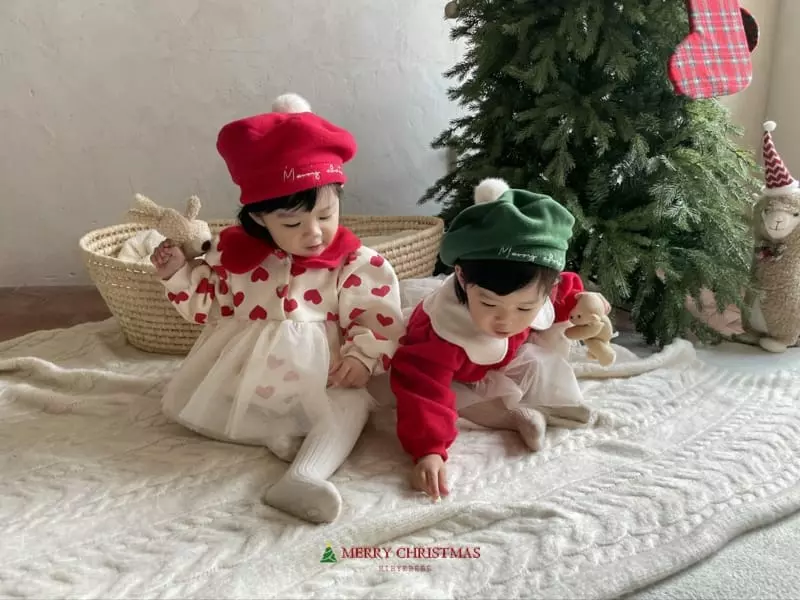 Hi Byebebe - Korean Baby Fashion - #onlinebabyboutique - Merry Bodysuit Red - 10