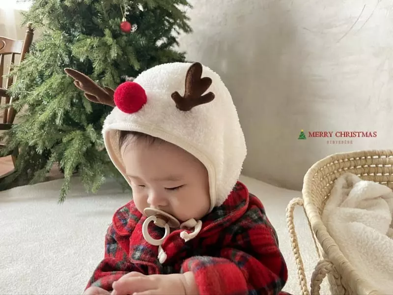 Hi Byebebe - Korean Baby Fashion - #babywear - Chiristmas Rudolf Bonnet - 4