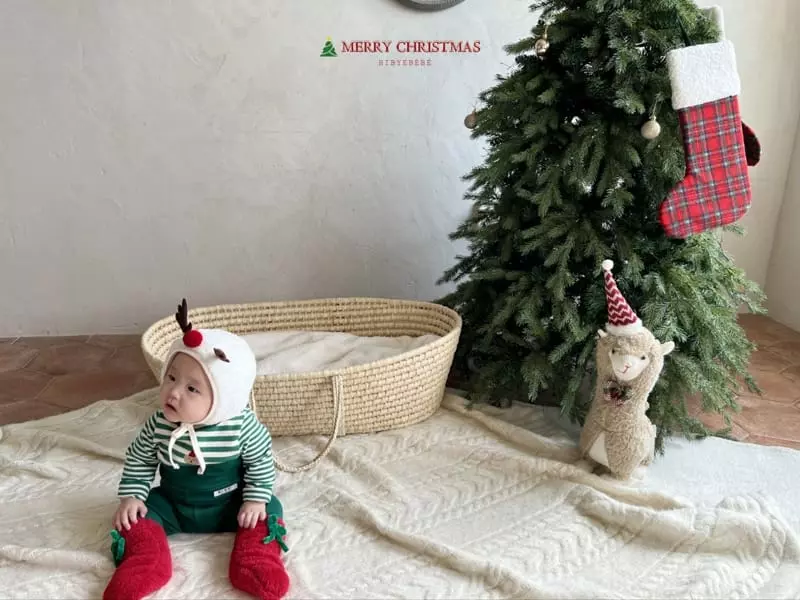 Hi Byebebe - Korean Baby Fashion - #onlinebabyboutique - Santa Stripe Easywear - 4