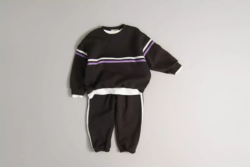 Hyvaa - Korean Children Fashion - #stylishchildhood - Retro Top Bottom Set - 2