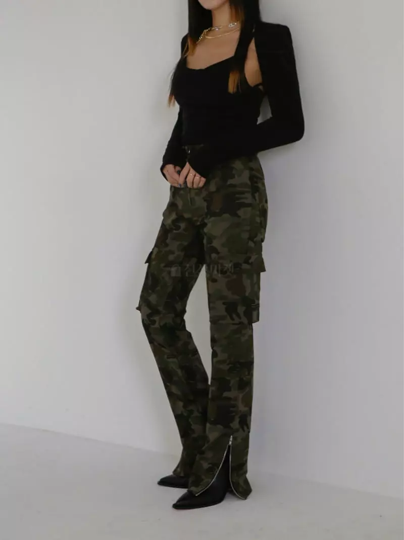 Inssense - Korean Women Fashion - #momslook - Bootscut Pants - 5