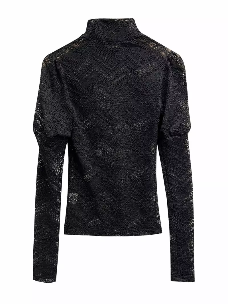 Inssense - Korean Women Fashion - #thelittlethings - Lace Puff Tee - 4