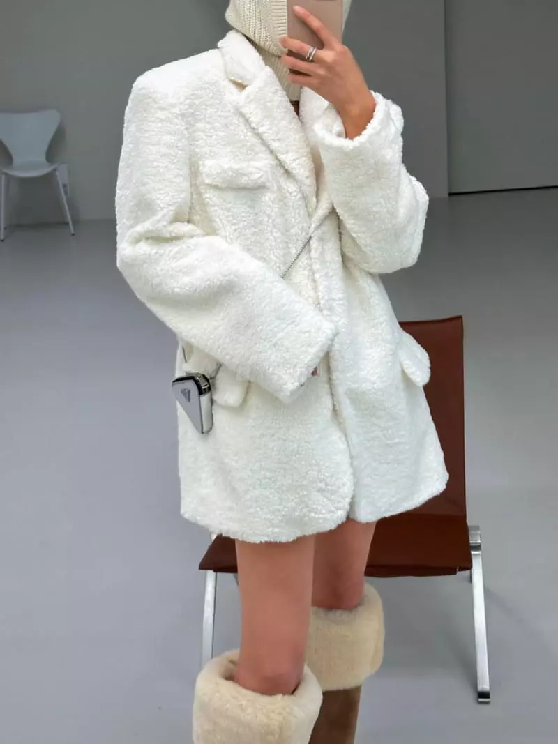 Inssense - Korean Women Fashion - #momslook - Teddy Jacket - 12