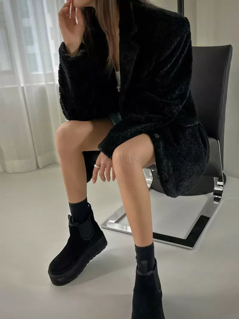 Inssense - Korean Women Fashion - #momslook - Teddy Jacket - 6