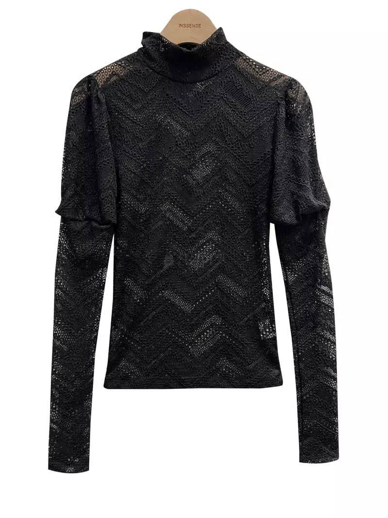 Inssense - Korean Women Fashion - #thelittlethings - Lace Puff Tee - 3