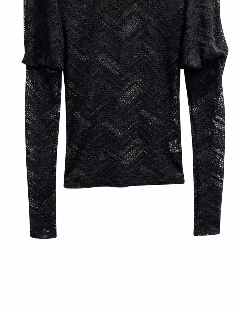 Inssense - Korean Women Fashion - #womensfashion - Lace Puff Tee - 7