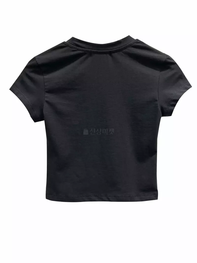 Inssense - Korean Women Fashion - #momslook - Prima Print Crop Tee - 4