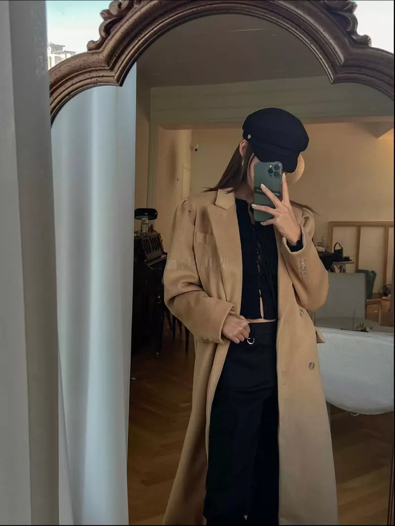 Inssense - Korean Women Fashion - #momslook - Blend Coat - 4