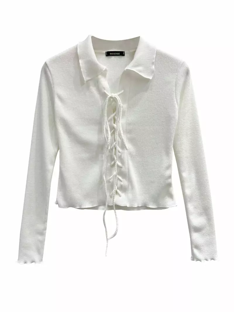 Inssense - Korean Women Fashion - #womensfashion - Eyelet Top - 3
