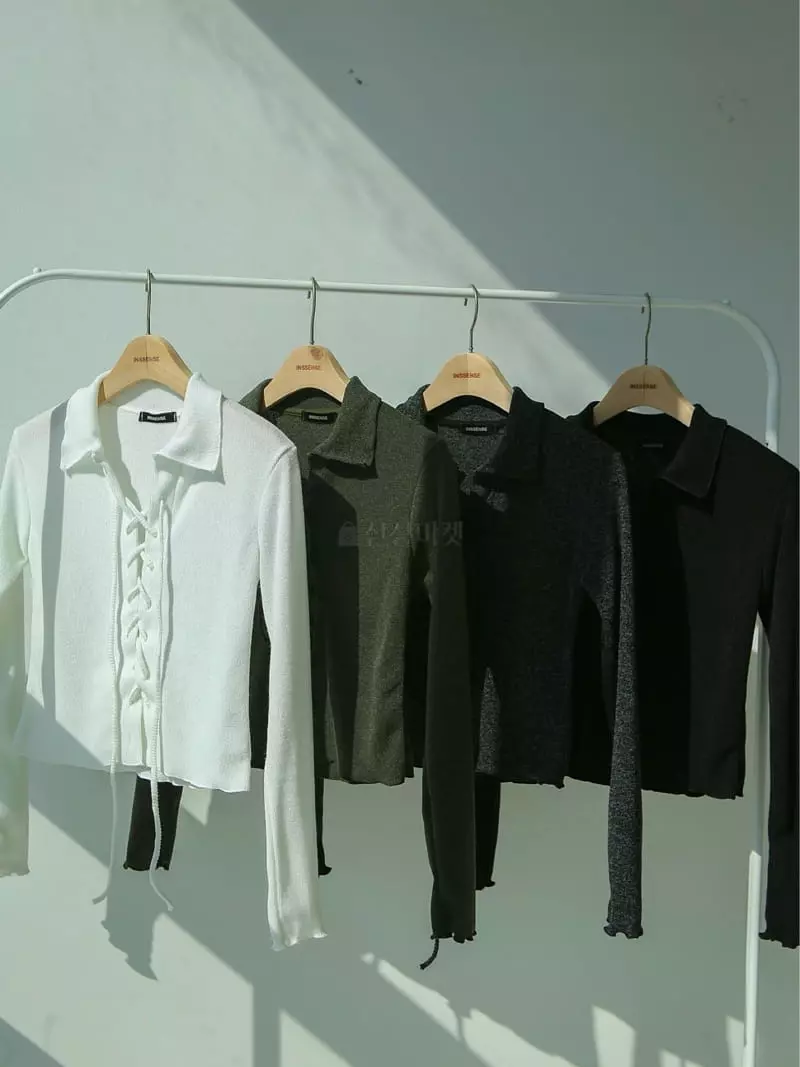 Inssense - Korean Women Fashion - #womensfashion - Eyelet Top - 7