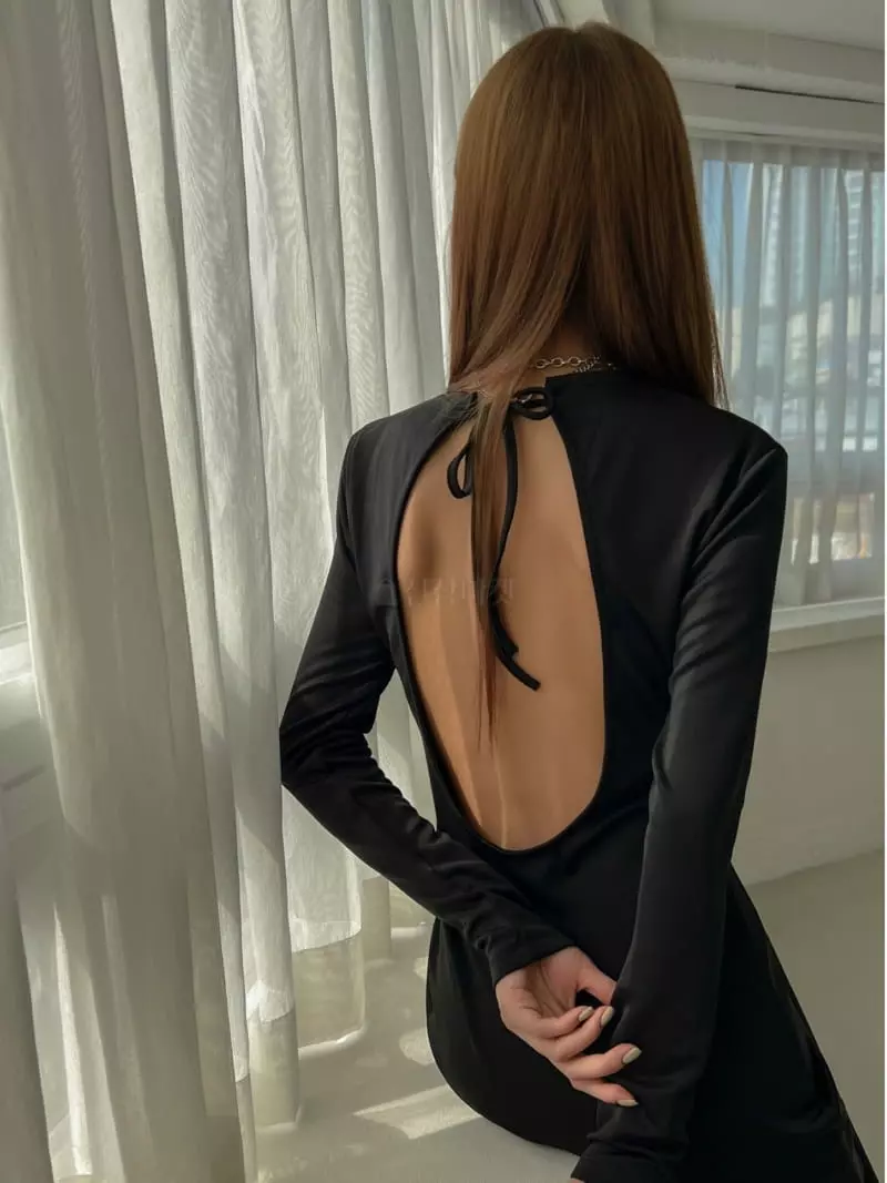 Inssense - Korean Women Fashion - #womensfashion - Back Less Maxy One-piece