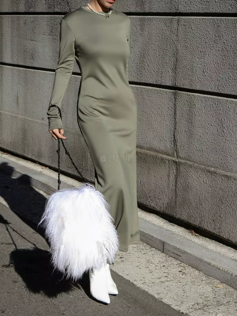 Inssense - Korean Women Fashion - #womensfashion - Back Less Maxy One-piece - 5