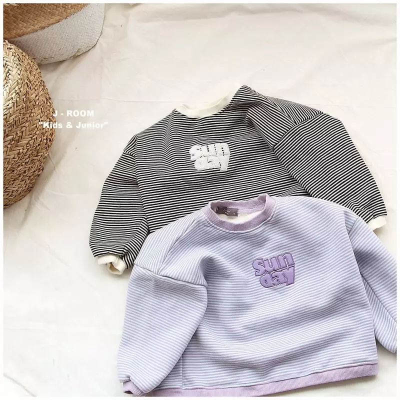 J-Room - Korean Children Fashion - #childofig - Patch Stripes Sweatshirt