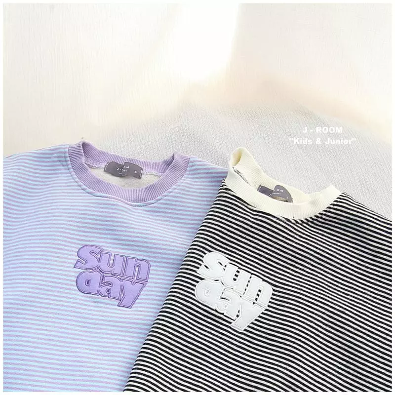 J-Room - Korean Children Fashion - #childrensboutique - Patch Stripes Sweatshirt - 2