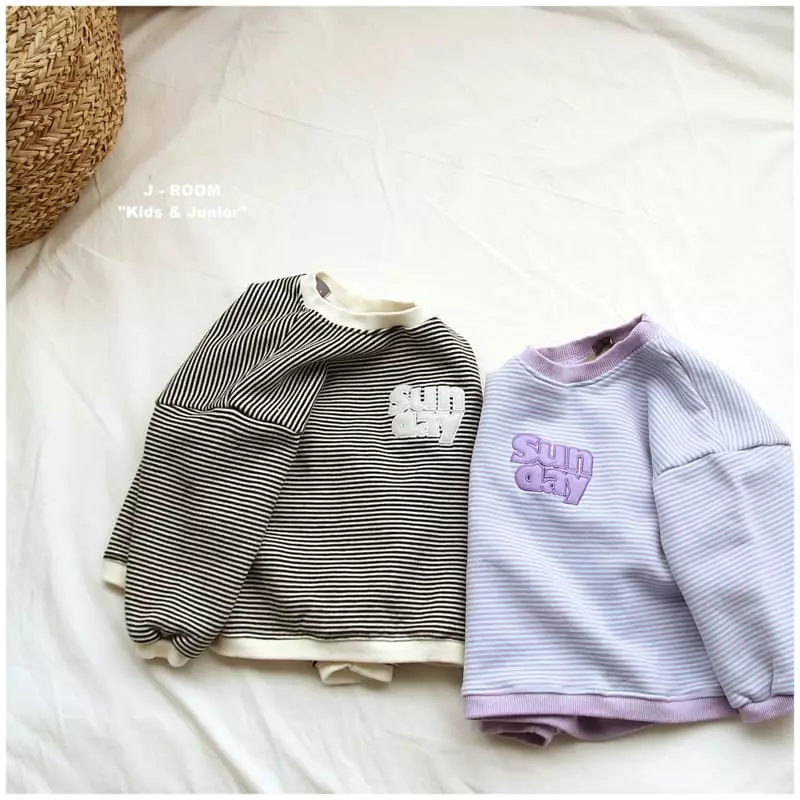 J-Room - Korean Children Fashion - #designkidswear - Patch Stripes Sweatshirt - 4