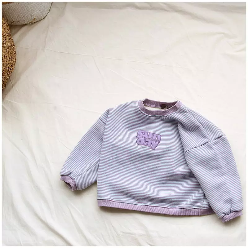 J-Room - Korean Children Fashion - #fashionkids - Patch Stripes Sweatshirt - 5