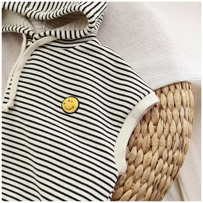 J-Room - Korean Children Fashion - #todddlerfashion - Stripes Hoody Vest - 2