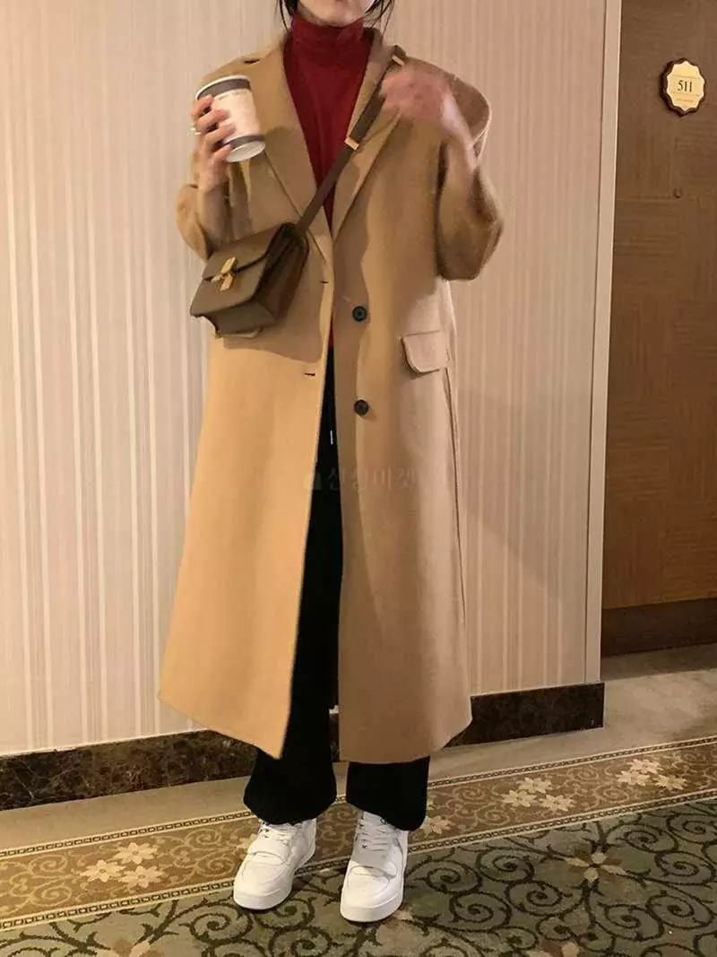 Jkichi - Korean Women Fashion - #momslook - Long Shoulder Coat
