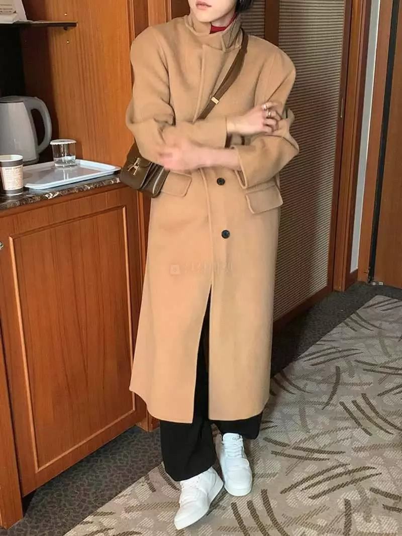 Jkichi - Korean Women Fashion - #momslook - Long Shoulder Coat - 7