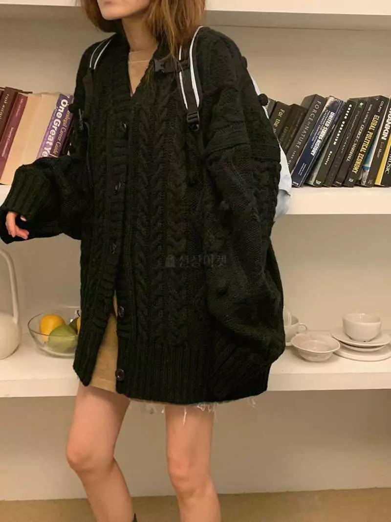 Jkichi - Korean Women Fashion - #momslook - Pompom Cardigan - 5