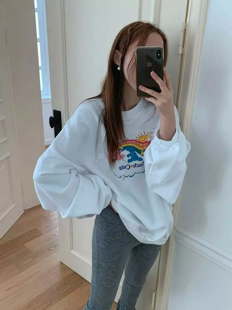 Jkichi - Korean Women Fashion - #momslook - Cute Bear Sweatshirt