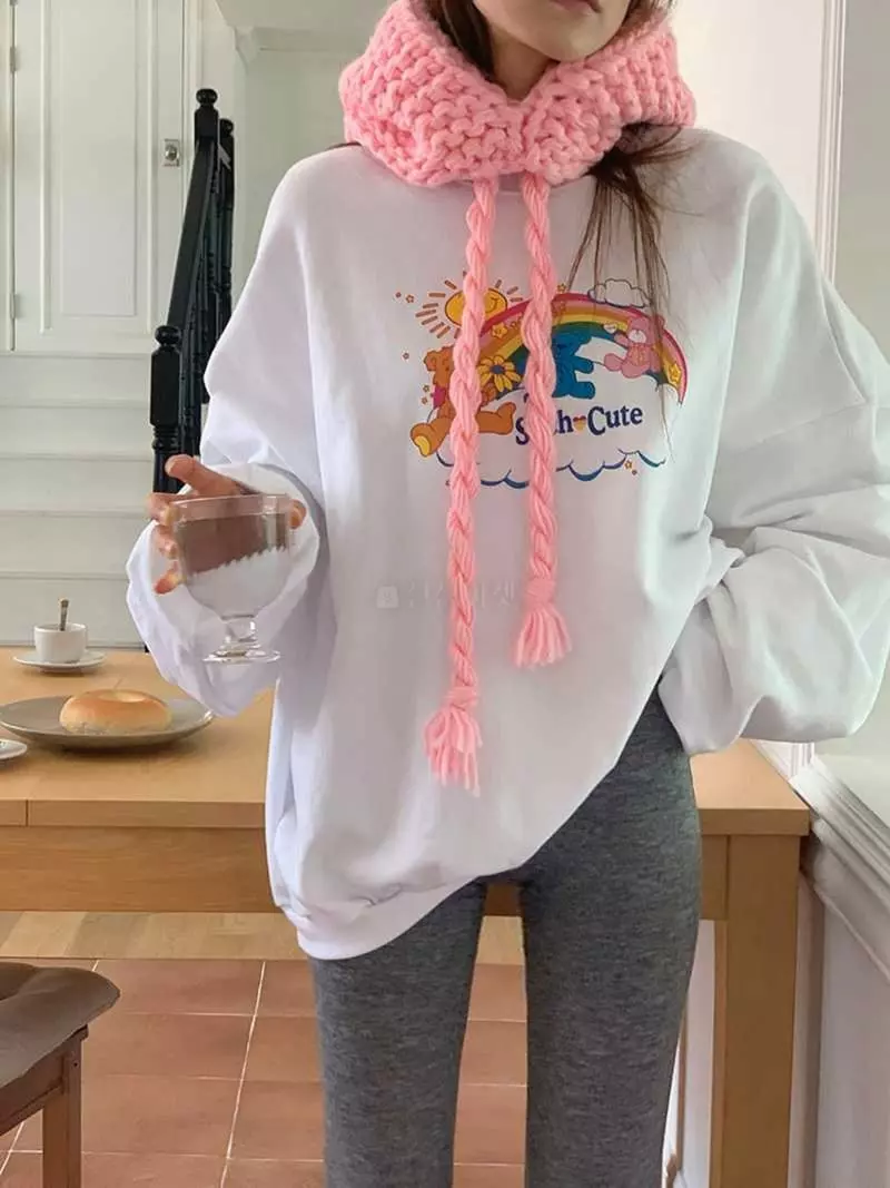 Jkichi - Korean Women Fashion - #momslook - Cute Bear Sweatshirt - 11