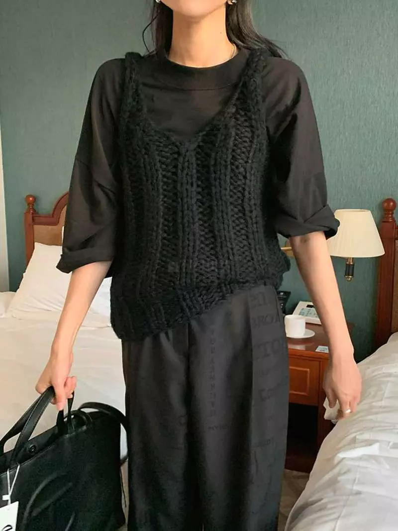 Jkichi - Korean Women Fashion - #momslook - Coss Tee - 12