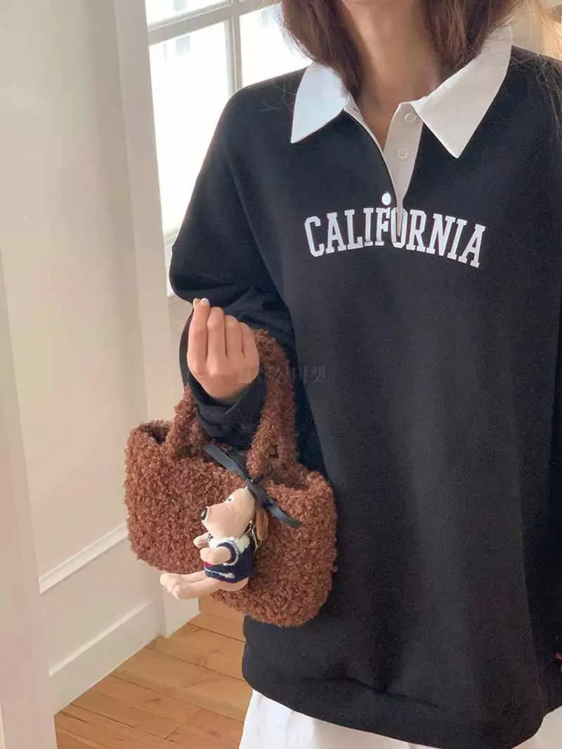 Jkichi - Korean Women Fashion - #momslook - California Sweatshirt - 7