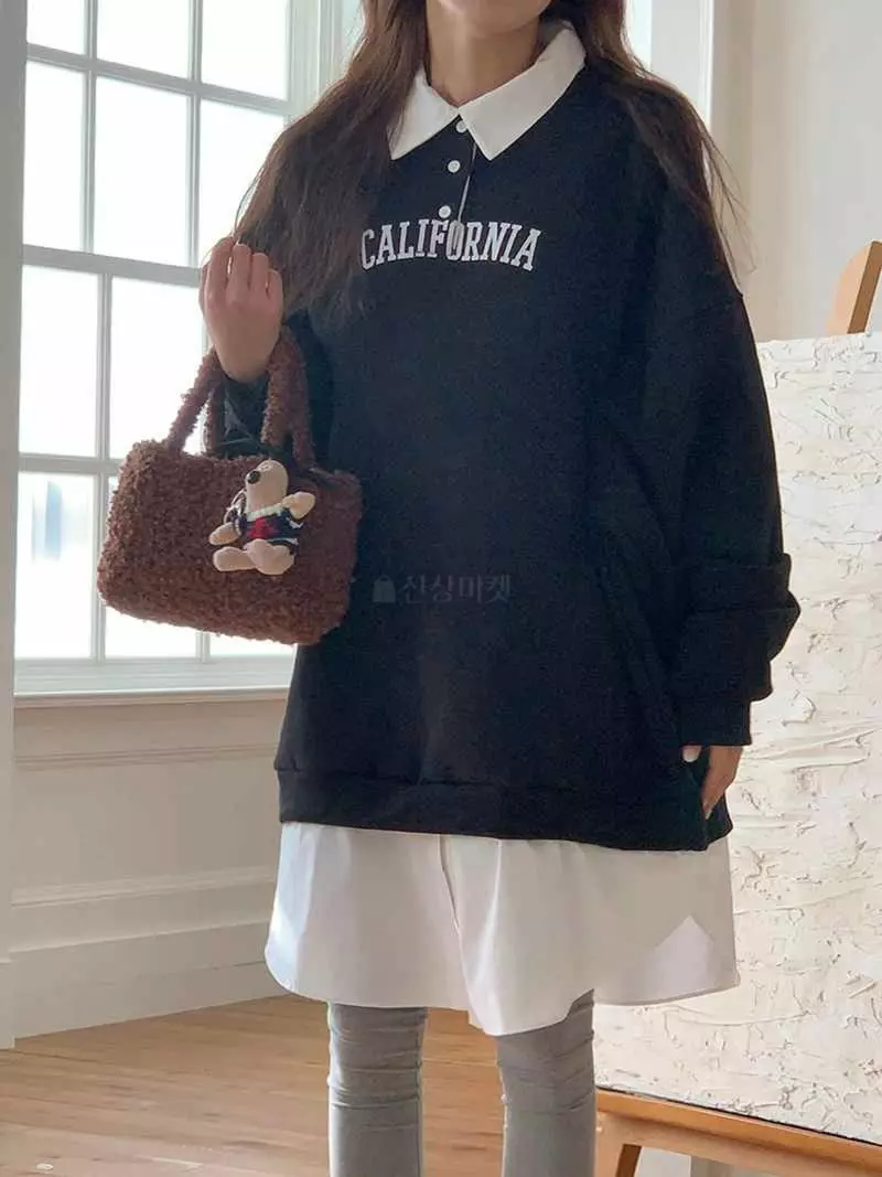 Jkichi - Korean Women Fashion - #momslook - California Sweatshirt - 9