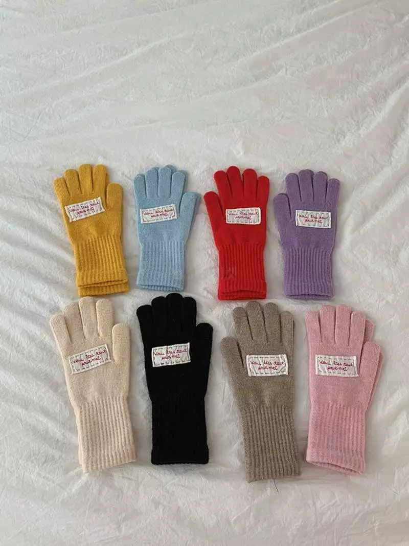 Jkichi - Korean Women Fashion - #momslook - Embroidery Gloves